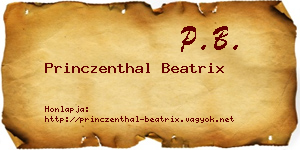 Princzenthal Beatrix névjegykártya
